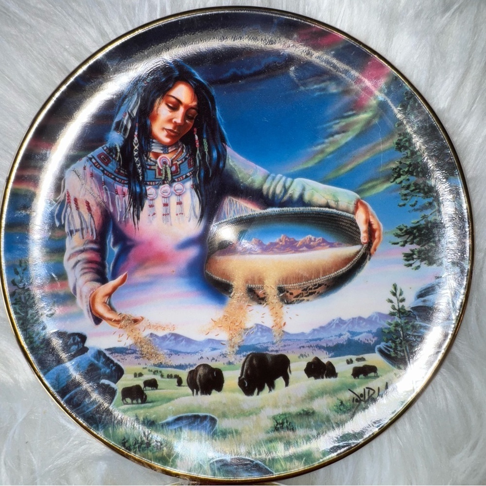 Royal Doulton‎ "Harvest of Life” by David Penford.. Indian Maiden Series 1993